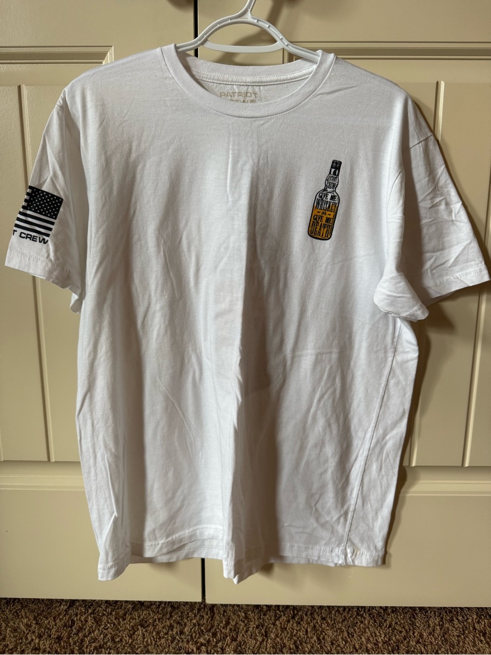 Patriot White “Give Me Whiskey or Give Me Death” Tee